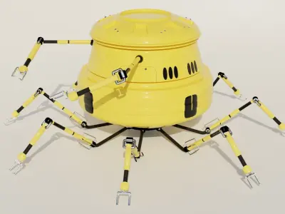 spider sci fi robot 3D model