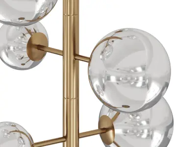 argento clear glass floor lamp by luxdeco   3D model