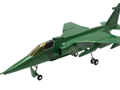 The SEPECAT Jaguar  Low-poly 3D model