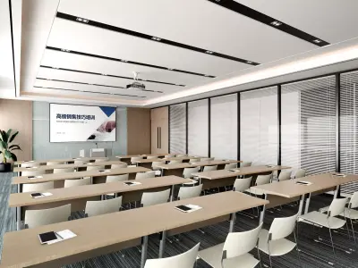 School Classroom Low-poly 3D model