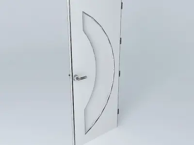 Letter "C", 3D door, very detail with glass, lock and hinger. Free 3D model
