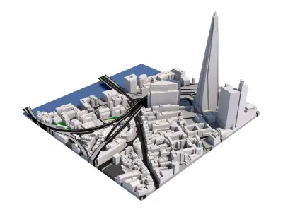 London city tile Level 2 block TQ3280 South East 3D model