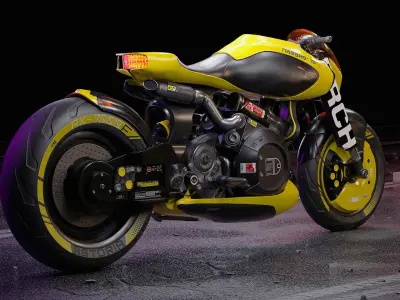 Cyberpunk Motorcycle 3D model
