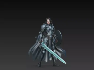 guerreara de fantasia  3D print model