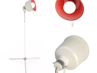 Vintage Lacreu Floor Lamp 3D model