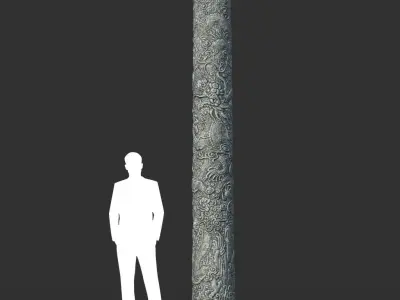 Low poly Ancient Dragon Temple Element Pack Low-poly 3D model