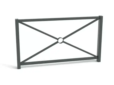 Street Fence - Cross Low-poly 3D model