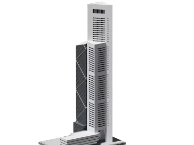 ONE RAFFLE TOWER SINGAPORE Low-poly 3D model