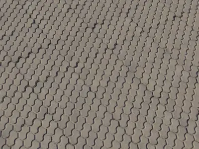 High Quality Interlocking Paver Tiles Seamless Material Texture
