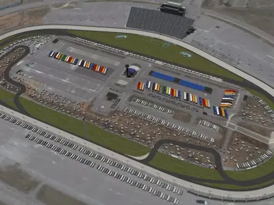 Nashville Superspeedway Game Ready Low-poly 3D model