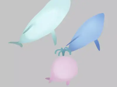 Indirect whale lighting 3D model