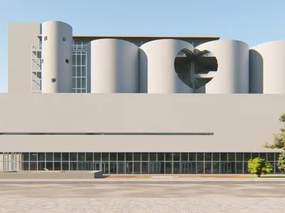 Silo architecture 3D Model 3D model