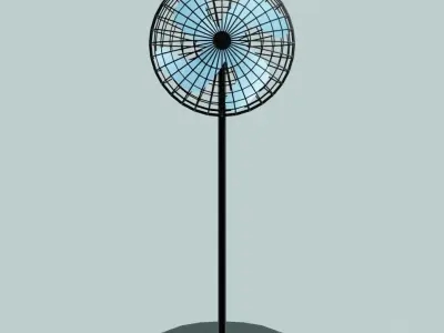 Ventilador de piso Free low-poly 3D model