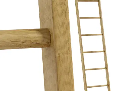 Floor hanger Torsi-1 Wood Low-poly 3D model