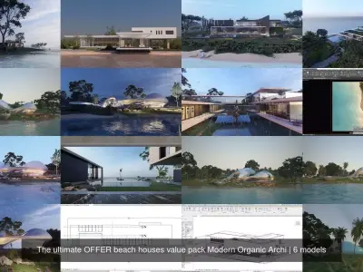 The ultimate OFFER beach houses value pack Modern Organic Archi