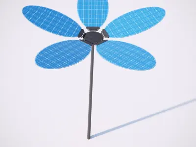 Solar Battery Light - Flower 3D model