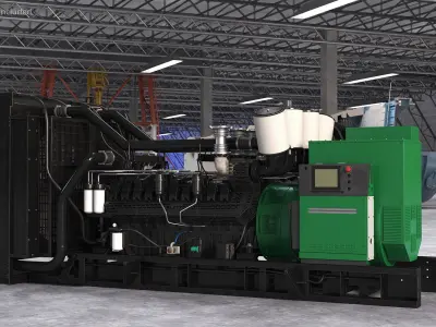  Industrial Diesel Generator Green 
