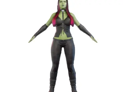 Gamora  Low-poly 3D model