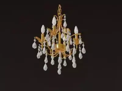 Stylish Ceiling Light Fixture Modern Lighting 3D Model 3D model