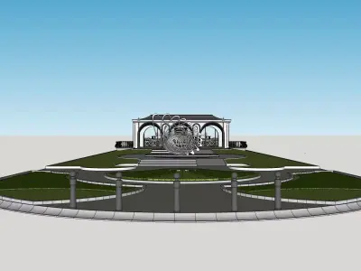 Median Garden Design 3D model