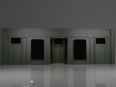 Modular Store Front Low-poly 3D model