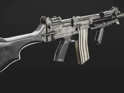 U100 Section Assault Weapon Low-poly 3D model