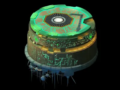 Relics - wall rounded surface 3D model
