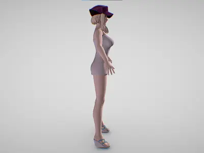 Coco Spar - Code Vein - Hot Girl Low-poly 3D model