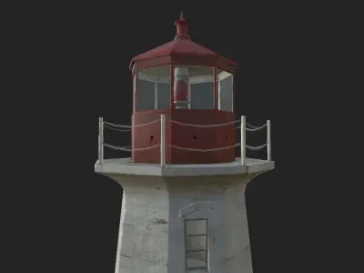 Lighthouse Low-poly 3D model 14