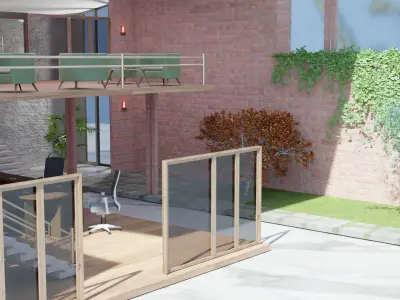 architect loft office building interior design  3D model