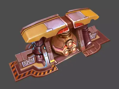 Wall Fortress - Flame Type 08 3D model