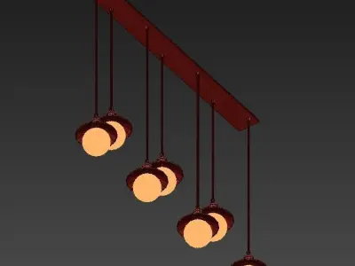 Loft Cone Pendant Reflector 7 Line 3D model