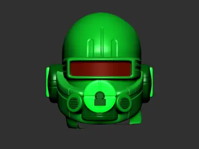 High quality scifi helmet high poly sculpt ver 4 3d printable  3D model