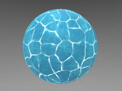 Ice - Stylised PBR Texture - Material 3D model