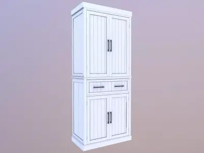 Modern white cabinet 3D model