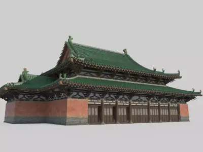 Ancient Asian Architecture Temples and Palaces 3D model