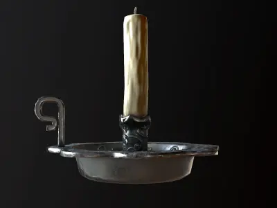 Candlestick Candleholder - PBR Game Ready Low-poly 3D model