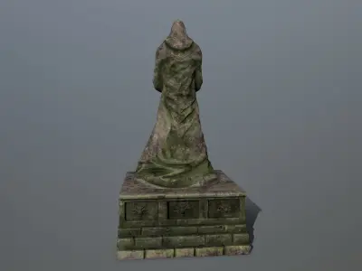 old statue 4 Low-poly 3D model