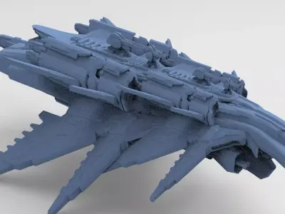 Sci-Fi Insectoid ship base 3 3D 3D model