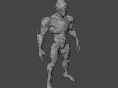 Robot Elemental Water Low-poly 3D model