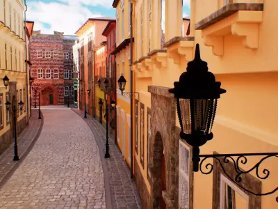 European City Street 3d Scene Low-poly 3D model