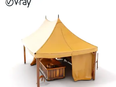 Medieval Market Stall Model Pack Low-poly 3D model