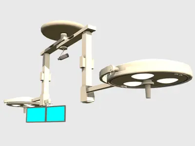 Overhead Lights Low-poly 3D model