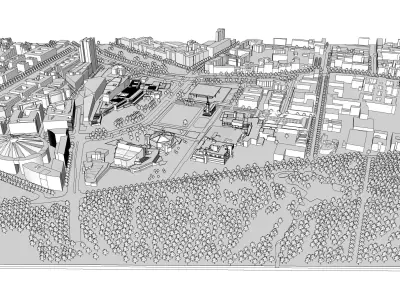 Berlin City Low-poly 3D model