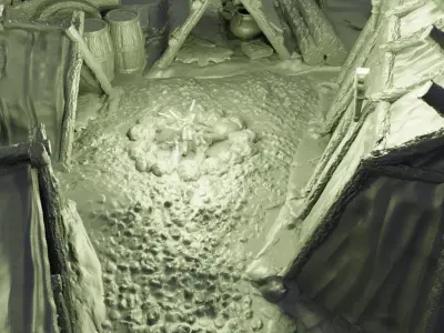 Adventurers Campsite Tabletop Terrain 28 mm 3D print model