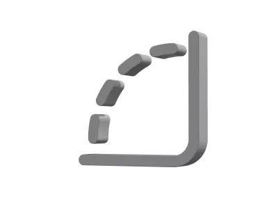 3d angle 90 Low-poly 3D model