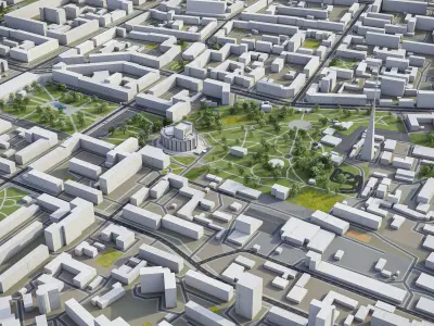 Chelyabinsk Low-poly 3D model