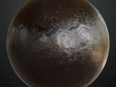 Dark Wet Sludge Earth Ground PBR SEAMLESS Texture