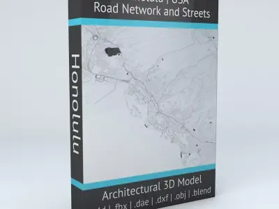 Honolulu Road Network and Streets 3D model