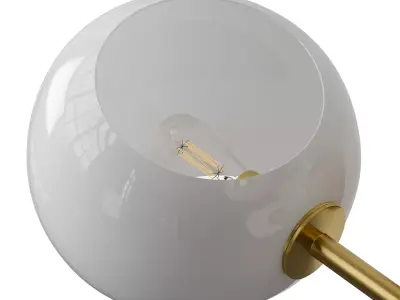 Minimalist Globe Sconce and Xaviero Glass Vanity Light 3D model